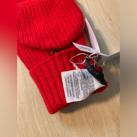 NWT J CREW CONVERTIBLE RED MITTENS - Picture 2 of 3